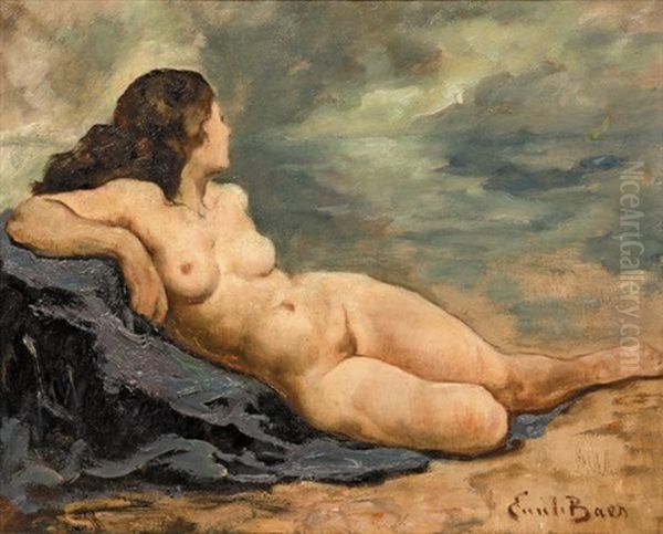 Baigneuse Oil Painting by Emile Baes