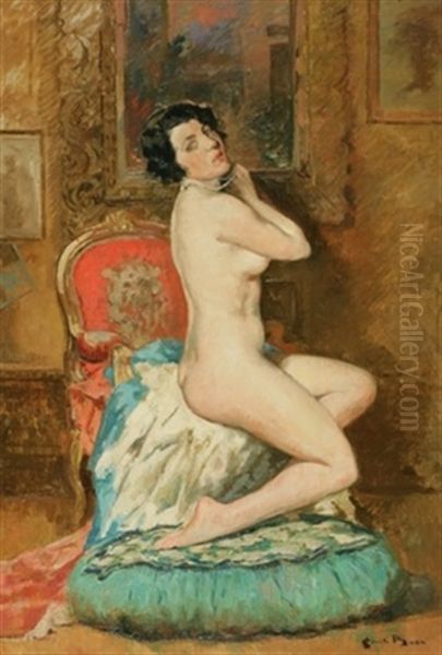 Nu Dans L'atelier Oil Painting by Emile Baes