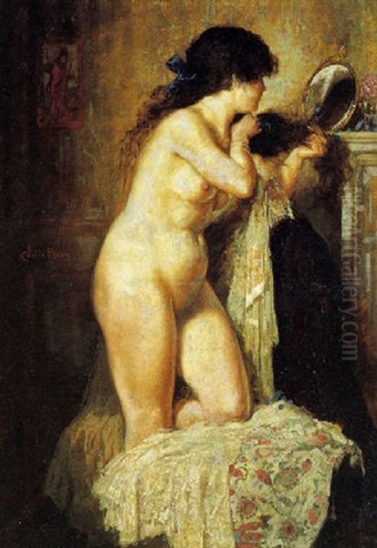 La Toilette Oil Painting by Emile Baes