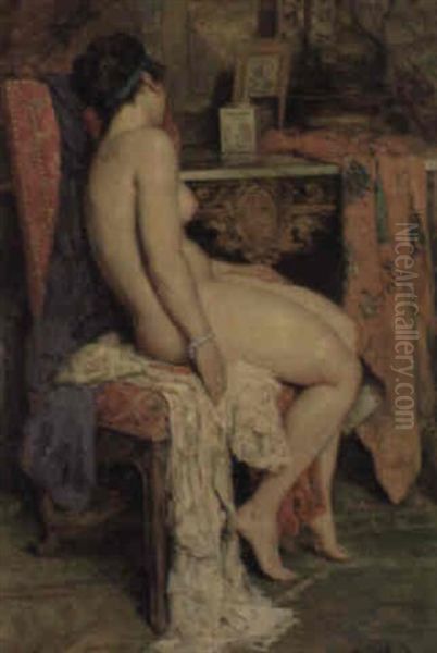 La Toilette Oil Painting by Emile Baes