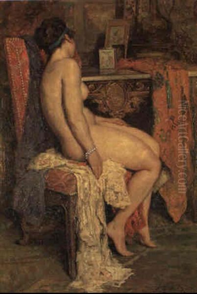 La Toilette Oil Painting by Emile Baes