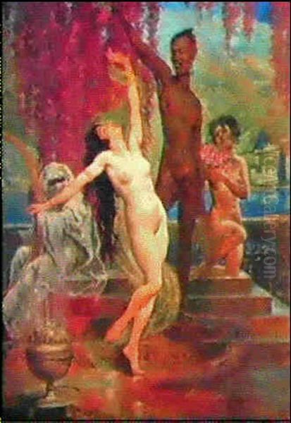 Le Harem Oil Painting by Emile Baes