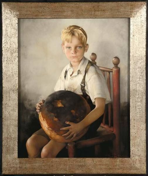 L'enfant Au Pain Oil Painting by Firmin Baes