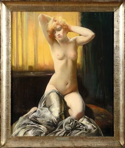 La Blonde Oil Painting by Firmin Baes