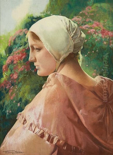 Profil Oil Painting by Firmin Baes