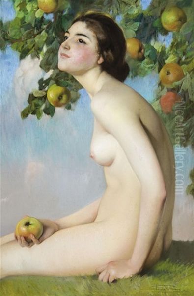 Eve Oil Painting by Firmin Baes