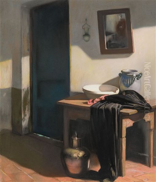 Interieur Oil Painting by Firmin Baes