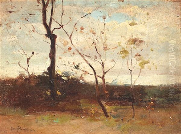 Spring Landscape Oil Painting by Aurel Baesu