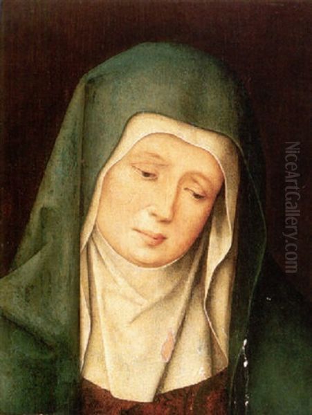 The Virgin Weeping Oil Painting by Jan (the Master of Cappenberg) Bagaert