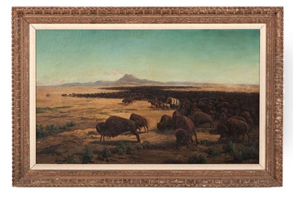 Buffalo Trail Oil Painting by Henry Howard Bagg