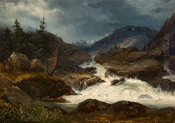 Labrofoss Oil Painting by Magnus Thulstrup Bagge