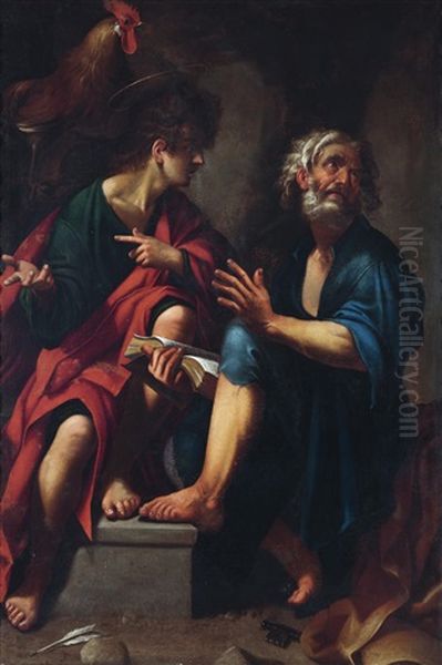 Der Heilige Petrus Und Der Heilige Matthaus Oil Painting by Cavaliere Giovanni Baglione