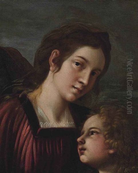 A Lady And A Child Oil Painting by Cavaliere Giovanni Baglione