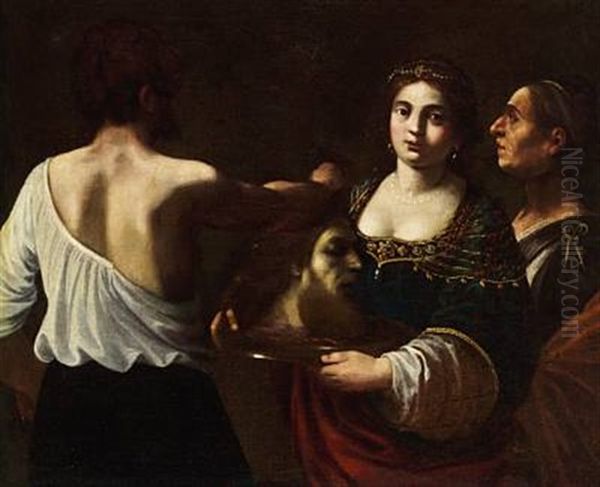 Salome With The Head Of St. John The Baptist Oil Painting by Cavaliere Giovanni Baglione