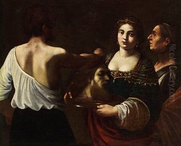 Salome With The Head Of St. John The Baptist Oil Painting by Cavaliere Giovanni Baglione