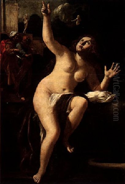 Susanna And The Elders Oil Painting by Cavaliere Giovanni Baglione