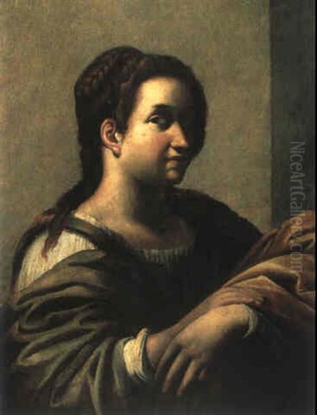 Bildnis Einer Jungen Frau Oil Painting by Cavaliere Giovanni Baglione