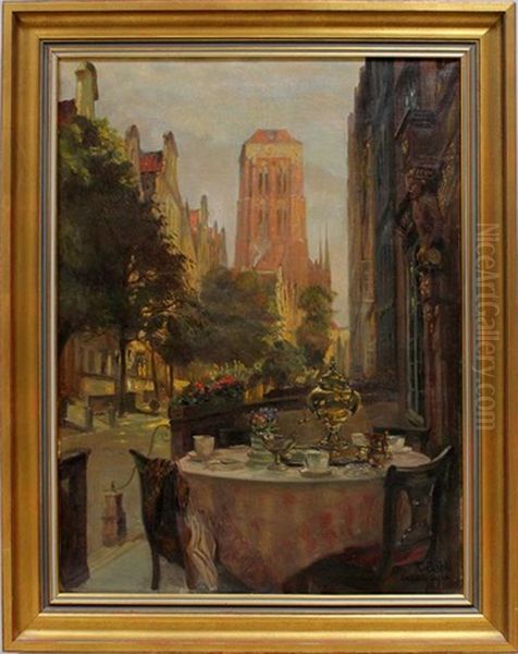 Alt Danziger... (judengasse) Oil Painting by Reinhold Bahl