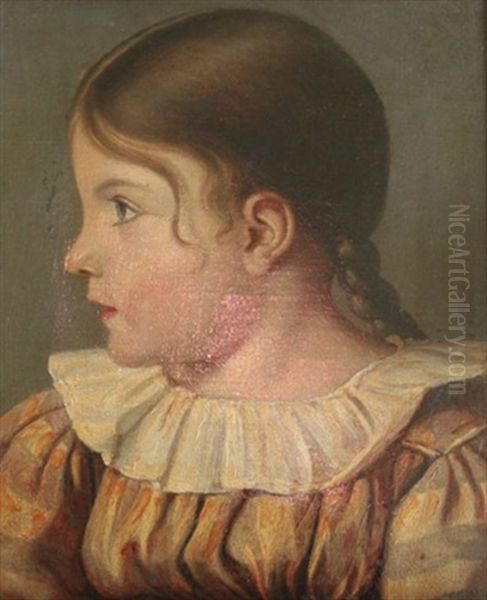 Kinderportrat Oil Painting by Johann Karl Baehr