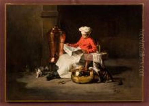 Le Figaro Oil Painting by Joseph Bail