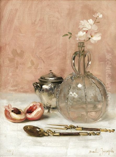 Nature Morte A La Carafe Et Aux Couverts De Voyage Oil Painting by Joseph Bail