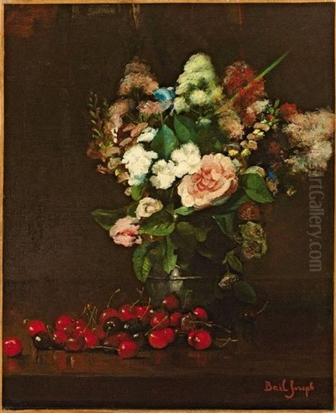 Bouquet De Fleurs Oil Painting by Joseph Bail