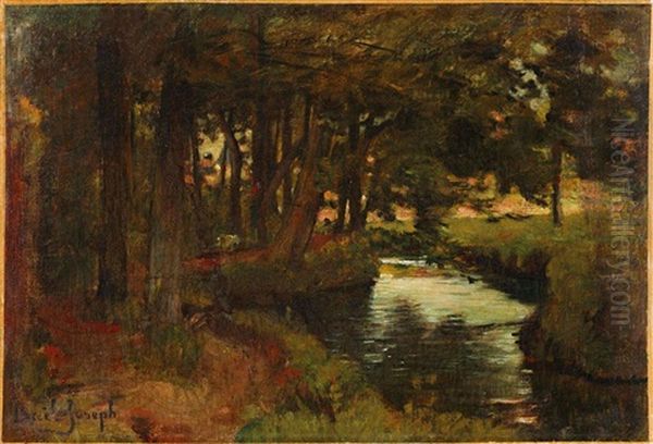 Riviere Sous Bois Oil Painting by Joseph Bail