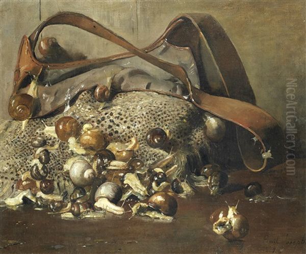 Escargots, Still Life Oil Painting by Joseph Bail