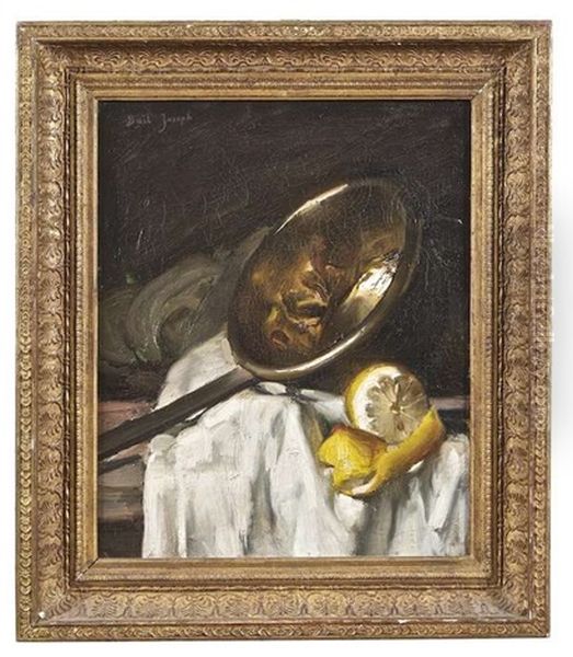 Still Life With Copper Pan And Lemon Oil Painting by Joseph Bail