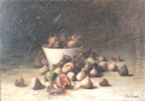 Nature Morte Aux Figues Oil Painting by Joseph Bail