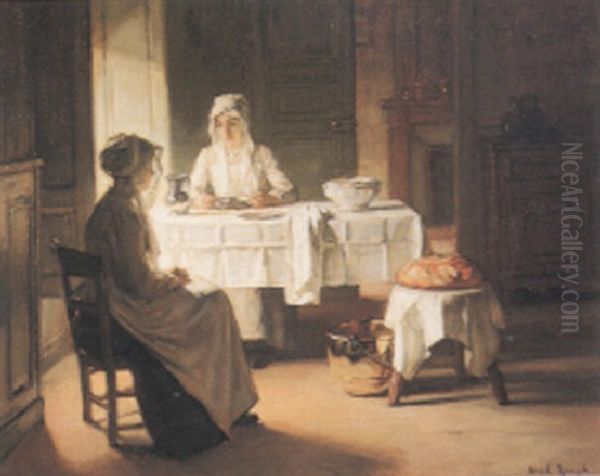 Le Petit Dejeuner Oil Painting by Joseph Bail