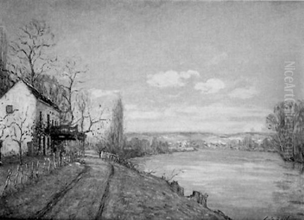 La Seine A Meudon Oil Painting by Louis Le Bail