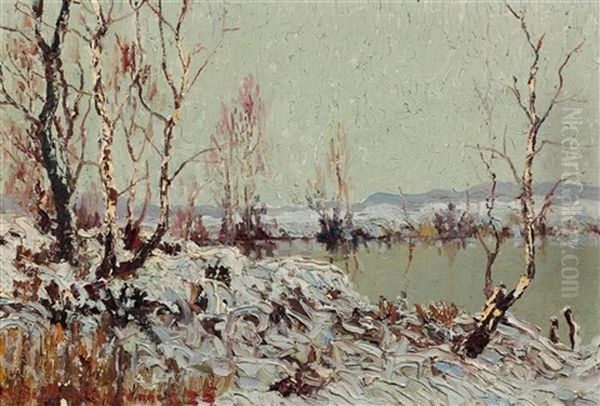 Winterlandschaft Oil Painting by Charles Baillon-Vincennes