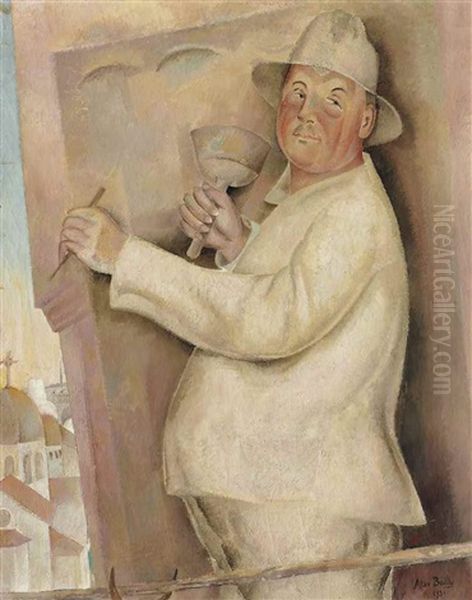 Portrait De Nemisio Brazzola, Tailleur De Pierre Oil Painting by Alice Bailly