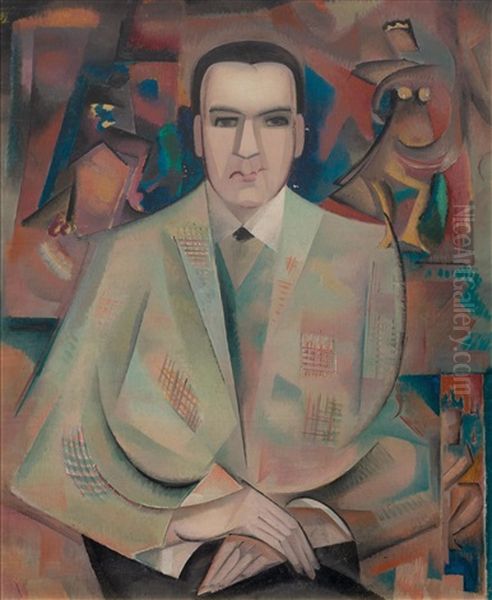 Portrait Of A Man (werner Reinhard) Oil Painting by Alice Bailly