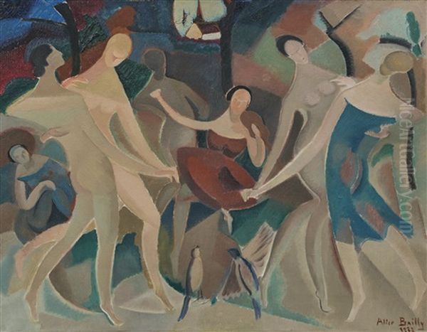 La Joie Dans La Foret Oil Painting by Alice Bailly