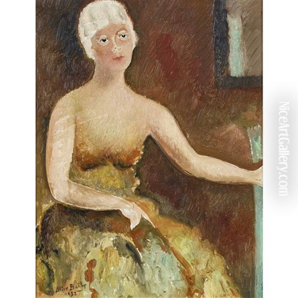 Elegante Avec Robe Oil Painting by Alice Bailly