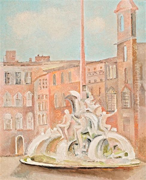 Piazza Navona Oil Painting by Alice Bailly