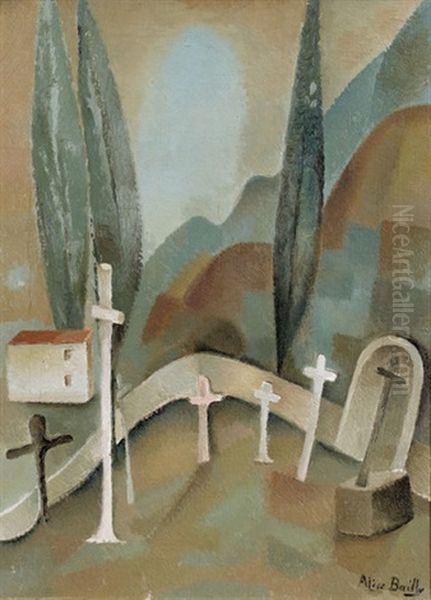 Cimetiere Abandonne Oil Painting by Alice Bailly