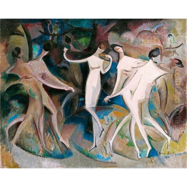 Le Caprice Des Belles (beauties Fancy) Oil Painting by Alice Bailly