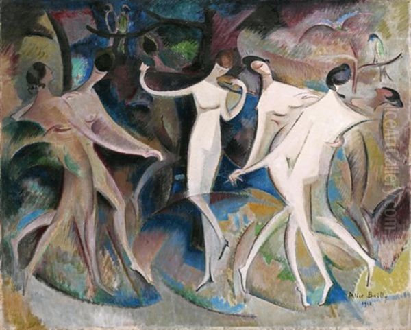 Le Caprice Des Belles (beauties Fancy) Oil Painting by Alice Bailly