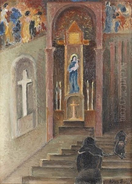 Interieur D'eglise Oil Painting by Alice Bailly