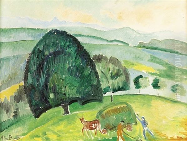 Paysage Bernois, Le Grand Arbre Oil Painting by Alice Bailly