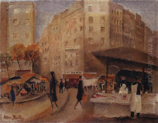 Scene De Rue Oil Painting by Alice Bailly