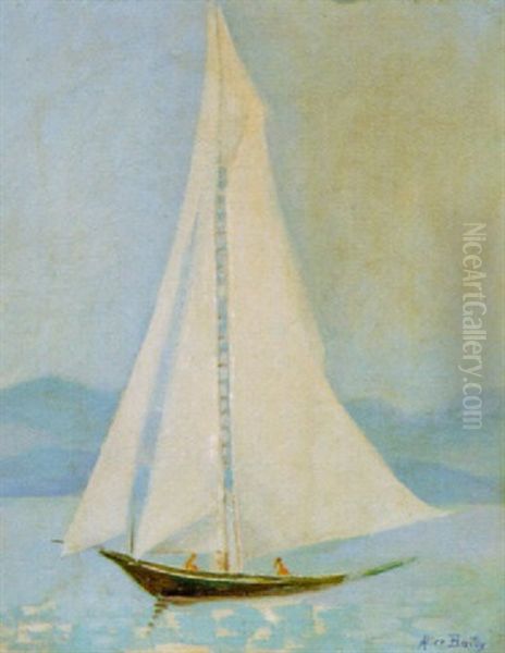 Segelboot Auf Dem Genfersee Oil Painting by Alice Bailly