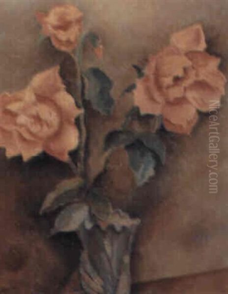 Les Roses Oil Painting by Alice Bailly