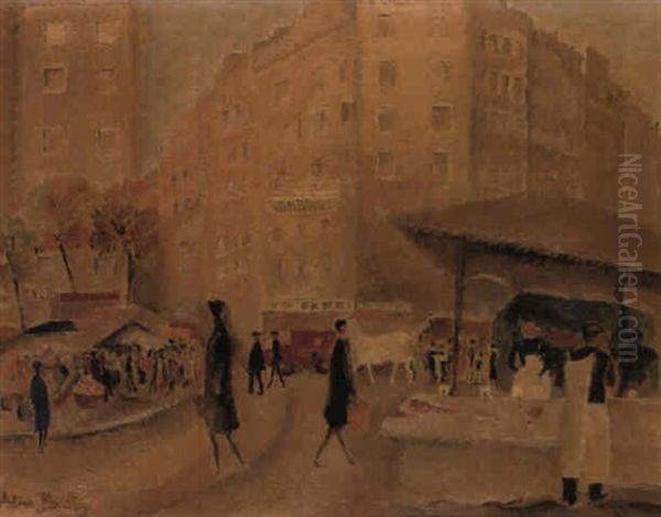 Auf Dem Marktplatz Oil Painting by Alice Bailly