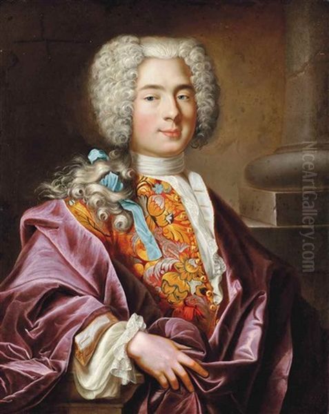 Portrait Of Nicolaus Deucher (1702-1783), Age 19 Oil Painting by Nicolas Bailly