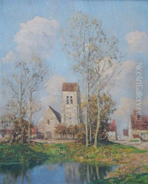 L'eglise Du Village Oil Painting by Marcel Adolphe Bain