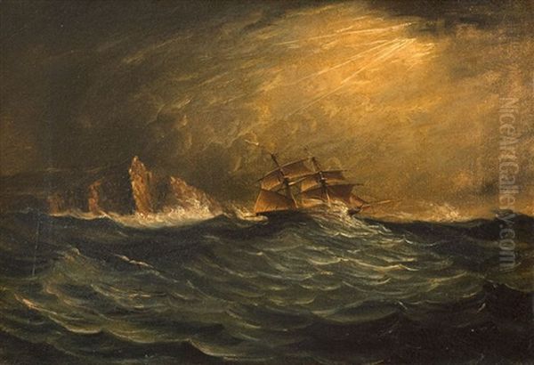 A South Easter Off The Cape Oil Painting by John Thomas Baines